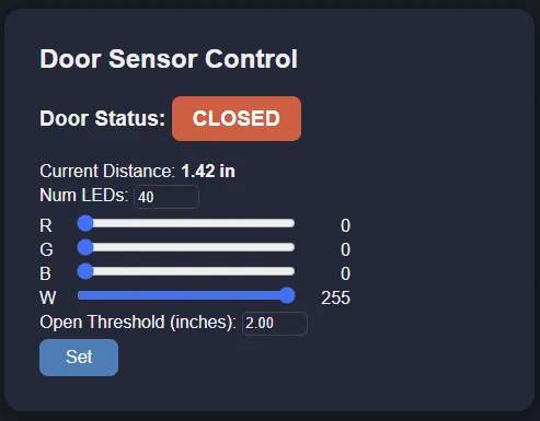 Cabinet Lights Web UI