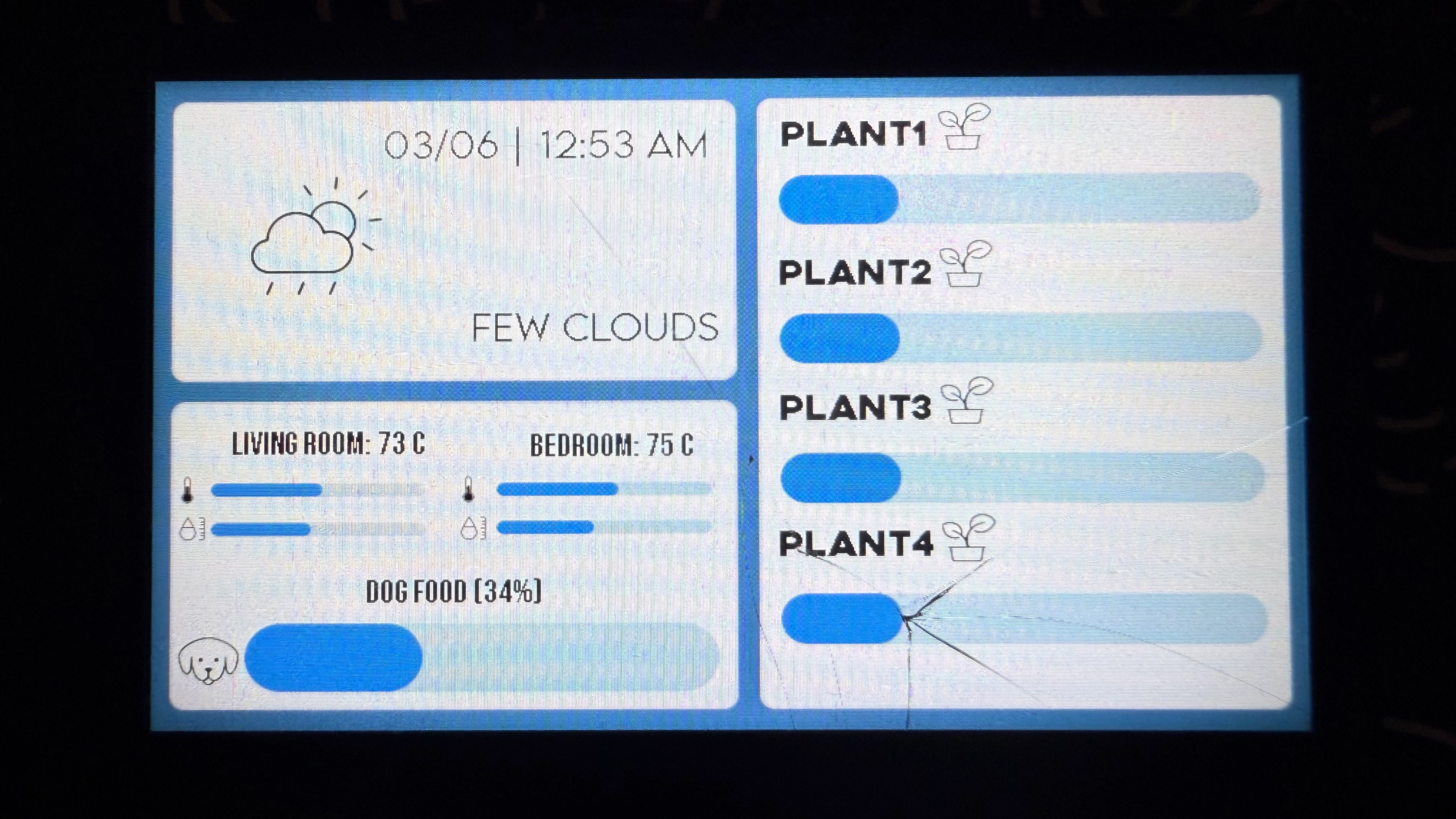 Smart Home LVGL Control Screen